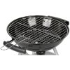 Gratar gradina cu carbuni, grill rotund, cu roti, capac, rafturi, 34.5 cm, 36×46.5×71 cm, Pluto