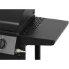 Gratar gradina, grill dreptunghiular, cu gaz, 4 arzatoare, cu roti, capac, rafturi, 116x50x100 cm, BBQ Malaga