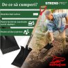 Set harlet, cazma, drept, capat zimtat, maner lemn, 115 cm, cu manusi, RedShark