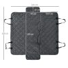 Husa bancheta auto pentru protectie si transport caini, catifea si bumbac, gri, 165×145 cm