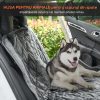 Husa bancheta auto pentru protectie si transport caini, catifea si bumbac, gri, 165×145 cm