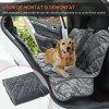 Husa bancheta auto pentru protectie si transport caini, catifea si bumbac, gri, 165×145 cm