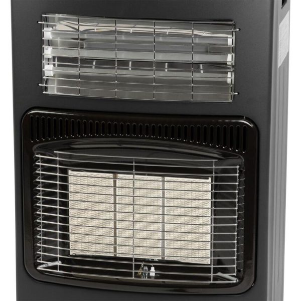 Incalzitor pe gaz, 2 in 1, ventilator electric, aprindere piezoelectrica, cu roti, furtun, regulator, 1.5-4.2 kW, 110-305 g/h, Strend Pro