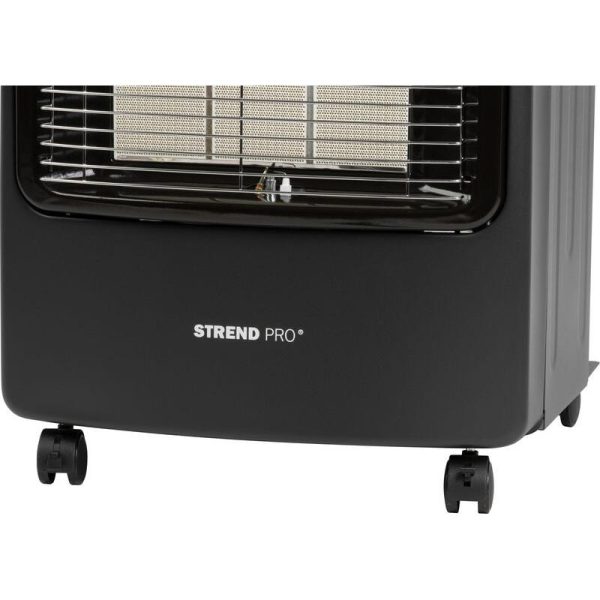 Incalzitor pe gaz, 2 in 1, ventilator electric, aprindere piezoelectrica, cu roti, furtun, regulator, 1.5-4.2 kW, 110-305 g/h, Strend Pro