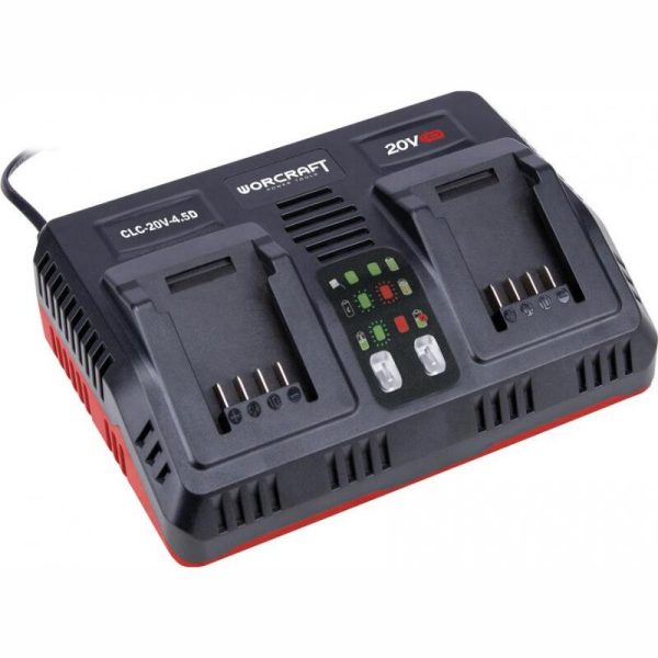 Incarcator dublu rapid, 2 acumulatori, 20 V Li-ion, Worcraft