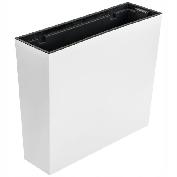 Set 2 jardiniere decorative, Urbi Case, alb, 58x18x49.8 cm