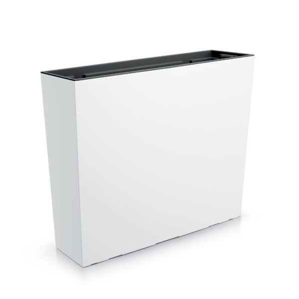 Set 2 jardiniere decorative, Urbi Case, alb, 58x18x49.8 cm