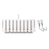 Set 2 jardiniere decorative, suport metalic, sistem de irigare, Boardee Fencycase W, alb, 38x18x16.2 cm