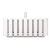 Set 2 jardiniere decorative, suport metalic, sistem de irigare, Boardee Fencycase W, alb, 38x18x16.2 cm