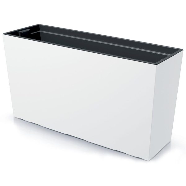 Set 2 jardiniere decorative, Urbi Case M, alb, 77×23.5×40.6 cm, 27 L