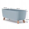 Jardiniera decorativa cu picioare, gri deschis, 58x24x23.5 cm, 18 L, Gracia