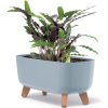 Jardiniera decorativa cu picioare, gri deschis, 58x24x23.5 cm, 18 L, Gracia