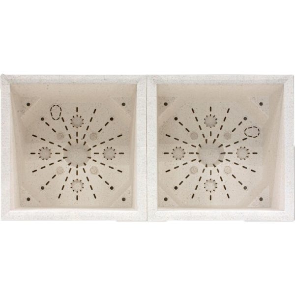 Jardiniera decorativa, efect lemn, alb, 63 L, 80x40x37 cm, Madera Case Eco Wood