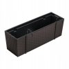 Set 2 jardiniere decorative, suport metalic, Rato Case W, maro, 58x18x19.5 cm