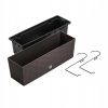 Set 2 jardiniere decorative, suport metalic, Rato Case W, maro, 58x18x19.5 cm