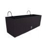Set 2 jardiniere decorative, suport metalic, Rato Case W, maro, 58x18x19.5 cm