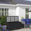 Lada depozitare de gradina, ratan sintetic, negru, max 30 kg, 121x57x67 cm