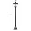 Lampa solara tip felinar pentru gradina, 1 LED, 18x18x160 cm