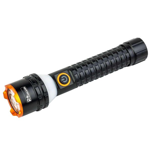 Lanterna aluminiu, cu acumulator, 6x1W LED + 8xSMD LED, USB-C, 1000 lm, 100 m, Richmann Exclusive