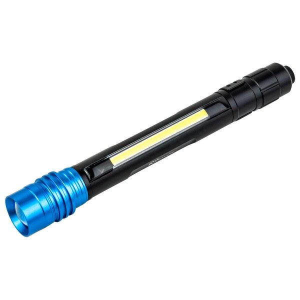 Lanterna mini, tip stilou, LED 1W + LED 3W, 100 lm + 200 lm, ZOOM, 50 m, Richmann
