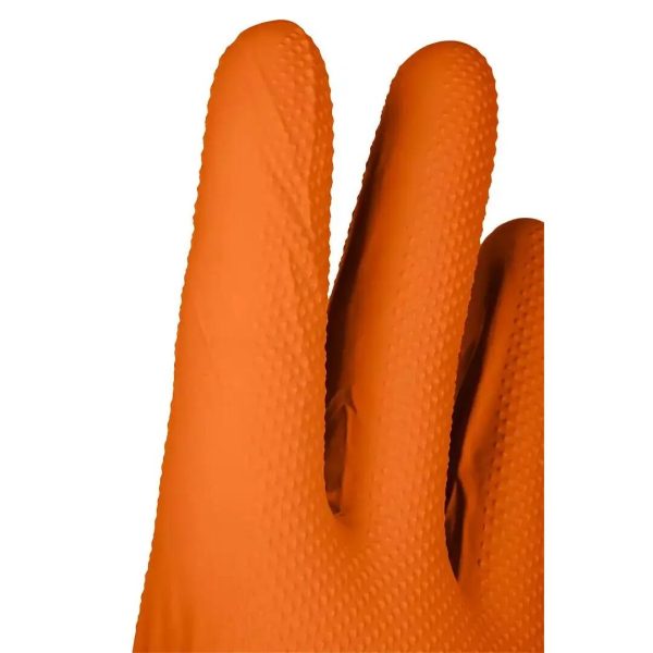 Manusi nitril, unica folosinta, portocaliu, set 50 buc, marimea XL, NEO