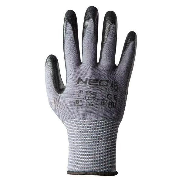 Manusi nylon acoperit cu nitril, NEO, marimea 8