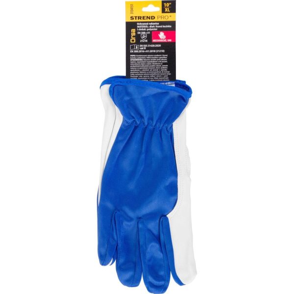 Manusi piele de capra, poliester, marimea 10/XL, Strend Pro Orsa