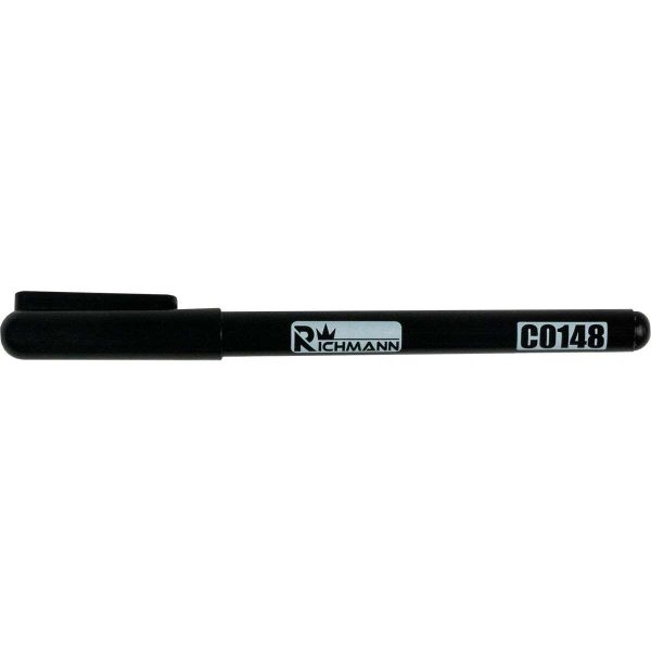 Marker permanent, 1 mm, negru, subtire, cu varf lung, Richmann