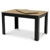 Masa pentru sufragerie/living, Artool, cu blat extensibil, pal, negru si stejar artizanal, 120-160x80x75 cm