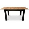 Masa pentru sufragerie/living, Artool, cu blat extensibil, pal, negru si craft, 120-160x80x75 cm