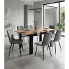 Masa pentru sufragerie/living, Artool, cu blat extensibil, pal, negru si craft, 120-160x80x75 cm