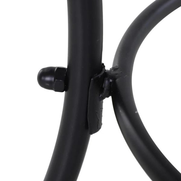Masa gradina/terasa/balcon pentru exterior, patrata, metalica, negru, 45x45x50 cm