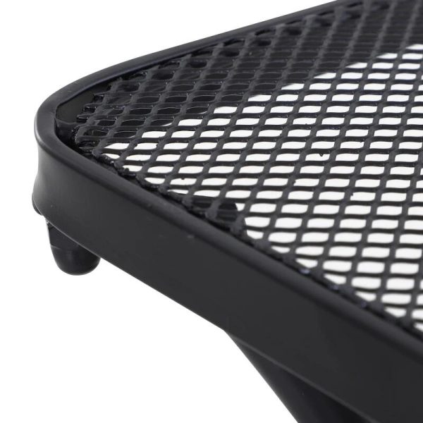 Masa gradina/terasa/balcon pentru exterior, patrata, metalica, negru, 45x45x50 cm