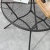 Masa gradina/terasa/balcon pentru exterior, rotunda, metalica, negru, 91×71.5 cm