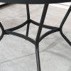 Masa gradina/terasa/balcon pentru exterior, rotunda, metalica, negru, 91×71.5 cm