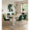 Masa pentru sufragerie/living, Artool, cu blat extensibil, pal, alb si stejar Sonoma, 120-160x80x75 cm