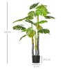 Planta artificiala, monstera cu ghiveci, verde, 120 cm