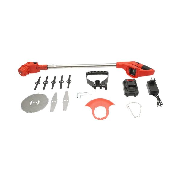 Motocoasa, trimmer, pentru tuns iarba, electric, cu acumulator 48V Litiu, 6000 mAh, incarcator si accesorii