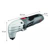 Multifunctional cu vibratii, 250 W, cu accesorii, geanta, Graphite