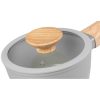 Oala ceramica cu capac de sticla, maner lemn, 1.3 L, 16 cm, MagicHome Harmony