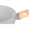 Oala ceramica cu capac de sticla, manere lemn, 5.9 L, 28 cm, MagicHome Harmony