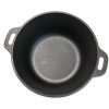 Oala de fonta cu capac, lingura de lemn, 7 L, Perfect Home