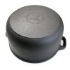 Oala de fonta cu capac, lingura de lemn, 7 L, Perfect Home