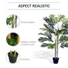 Planta artificiala, palmier cu ghiveci, verde, 150 cm
