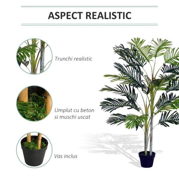 Planta artificiala, palmier cu ghiveci, verde, 150 cm