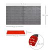 Panou scule, PP, 2 module, 2 rafturi tip suport, 50 de carlige, gri si rosu, max 30 kg, 95.5×53.5 cm