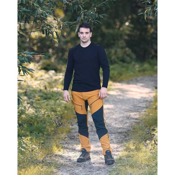 Pantaloni de lucru, elastici, nylon, model Outdoor, galben mustar, marimea S/48, NEO