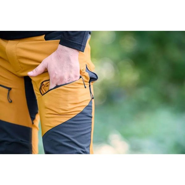 Pantaloni de lucru, elastici, nylon, model Outdoor, galben mustar, marimea S/48, NEO
