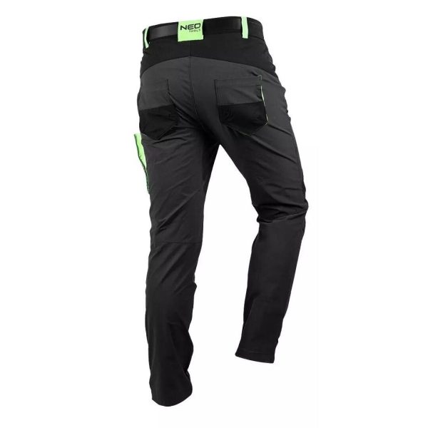 Pantaloni de lucru, elastici, poliamida, model Premium, gri inchis, marimea M/50, NEO