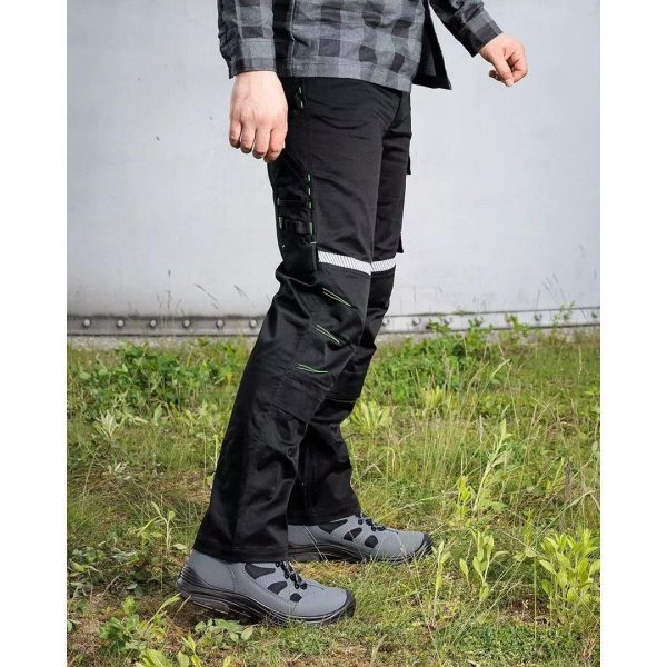 Pantaloni de lucru, bumbac, poliester, intariri genunchi, model Mix&Match, negru, marimea L/52